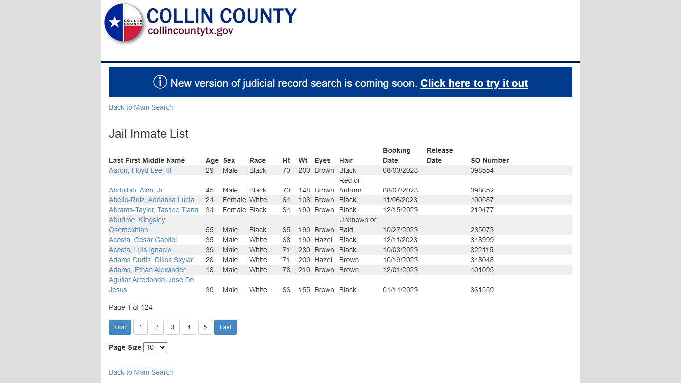 Judicial Online Search - collincountytx.gov